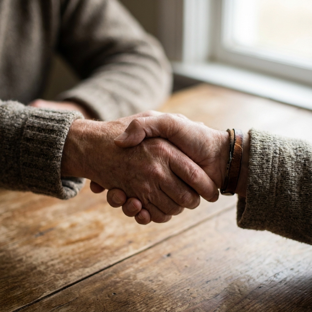 Apretón de manos de confianza